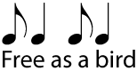 Syncopated rhythm example