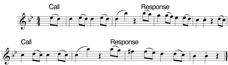 Mozart Symphony 40 Call and Response