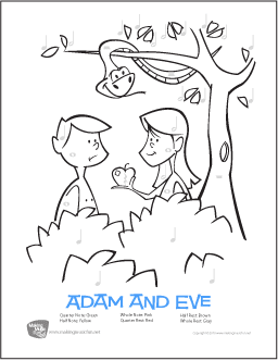 Adam and Eve | Color-by-Rhythm Worksheet