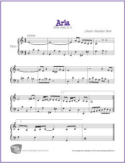 Aria from Suite in D Sheet Music