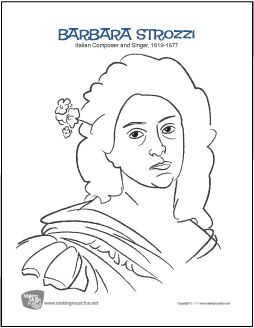 Barbara Strozzi Composer Coloring Page