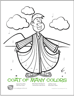 Joseph and his Coat of Many Colors | Color-by-Rhythm Worksheet
