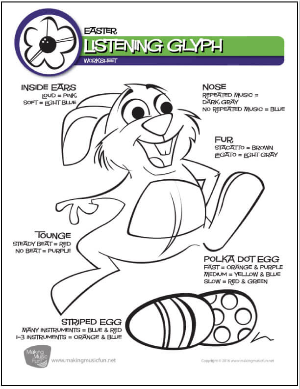 Easter Listening Glyph Worksheet