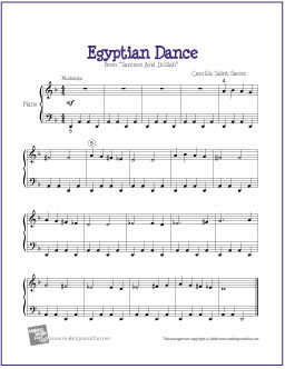 Egyptian Dance Easy Piano Sheet Music