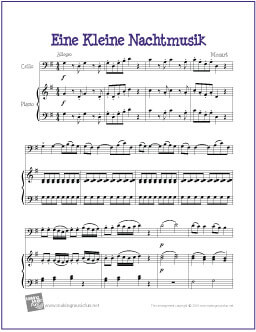 Eine Kleine Nachtmusik Cello Sheet Music