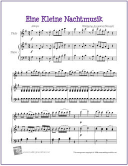 Eine Kleine Nachtmusik Flute Sheet Music