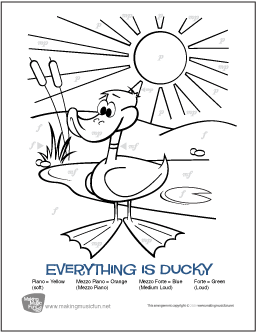 Everything Is Ducky | Dynamics Color-by-Note Worksheet