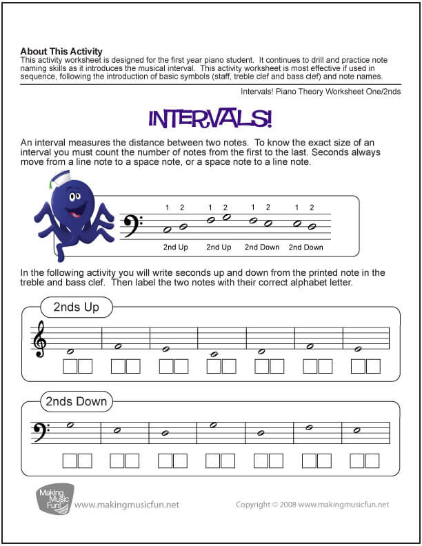 Intervals! | Music Theory Worksheets