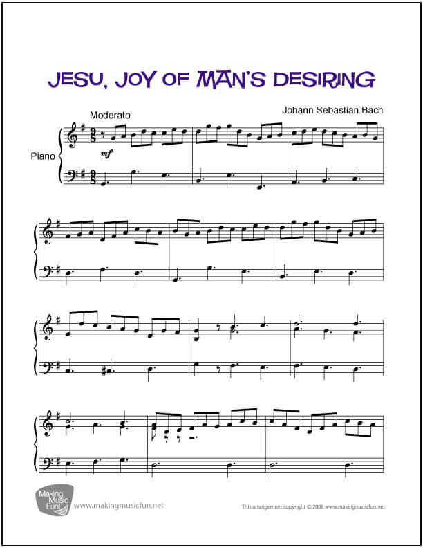 Jesu, Joy of Man's Desiring Sheet Music