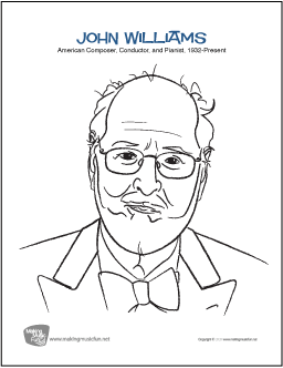John Williams Composer Coloring Page