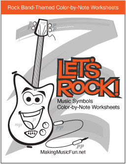 Let's Rock Color-by-Note | Dynamics Worksheet Pack