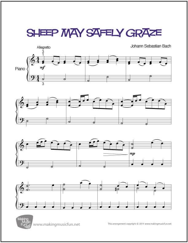 May the Sheep Freely Graze Sheet Music