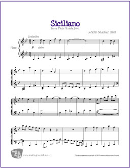 Siciliano Piano Sheet Music