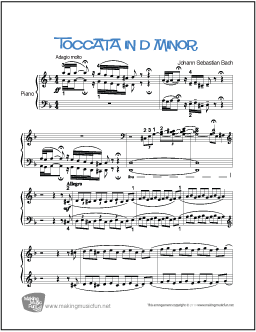Toccata in D Minor Level 5 Sheet Music