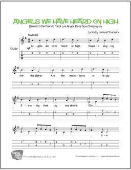 Angels We Have Heard on High Guitar Sheet Music