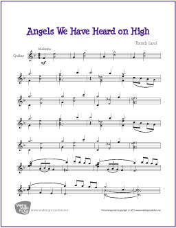 Angels We Have Heard on High Guitar Sheet Music