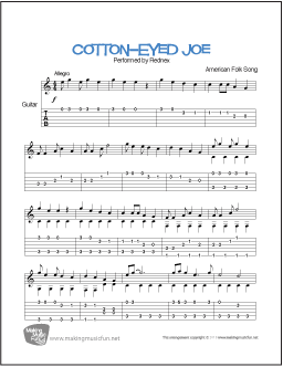 Cotton-Eyed Joe Guitar Sheet Music