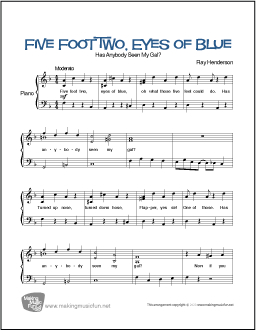 Five Foot Two, Eyes of Blue <br>(Has Anybody...)