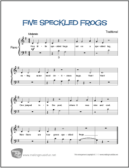 Five Speckled Frogs