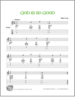 God Is So Good Guitar Sheet Music