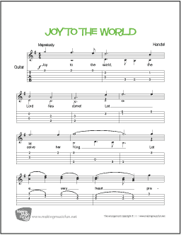 Joy to the World Guitar Sheet Music
