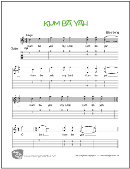 Kum Ba Yah Guitar Sheet Music
