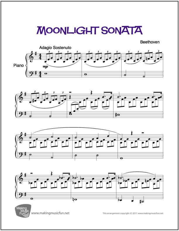 Moonlight Sonata,   Op.27 (Beethoven)