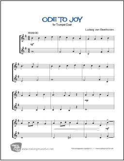 Ode to Joy Trumpet Duet