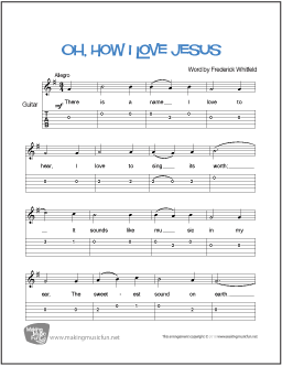 Oh, How I Love Jesus Guitar Sheet Music