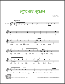 Rockin' Robin Guitar Sheet Music
