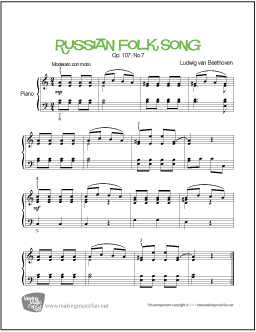 Russian Folk Song, No. 7 (Beethoven)