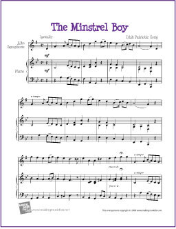 The Minstrel Boy Alto Saxophone