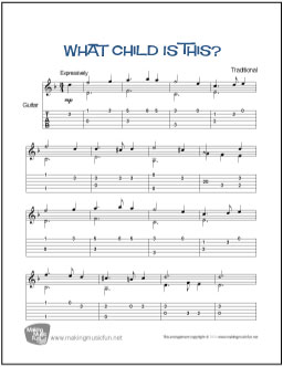 What Child Is This? Guitar Sheet Music