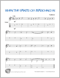 When the Saints Go Marching In Guitar Sheet Music