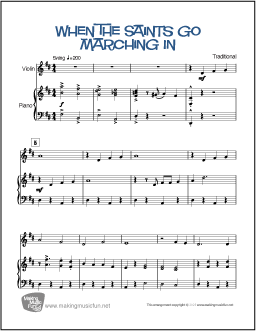When the Saints Go Marching In Violin